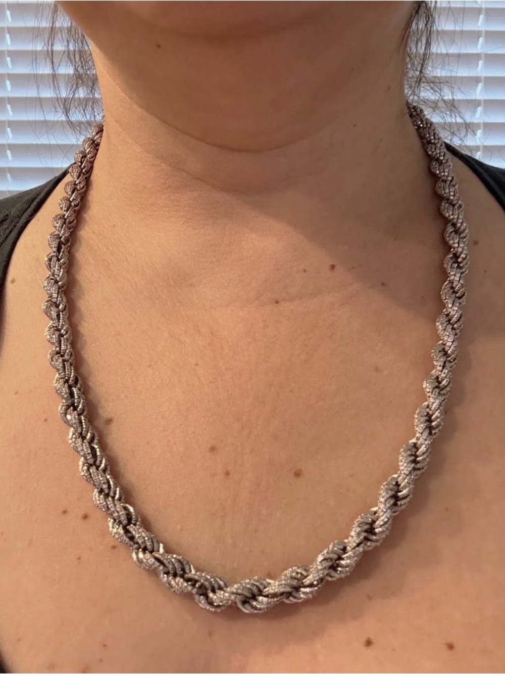 925 Sterling Silver Rope Chain Necklace